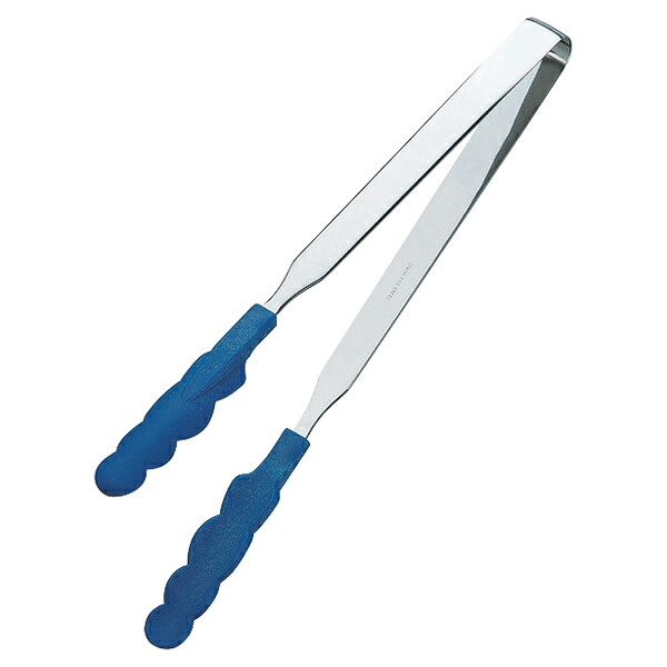 【まとめ買い10個セット品】18-0 抗菌耐熱カラートングスリム 中 イエロー 全長:250mm【ECJ】