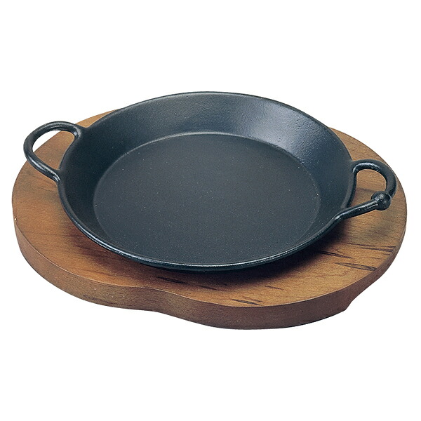 【まとめ買い10個セット品】アサヒ　ステーキ皿　グルメパン　24cm A-203-48　(鉄皿φ240×H50)【ECJ】