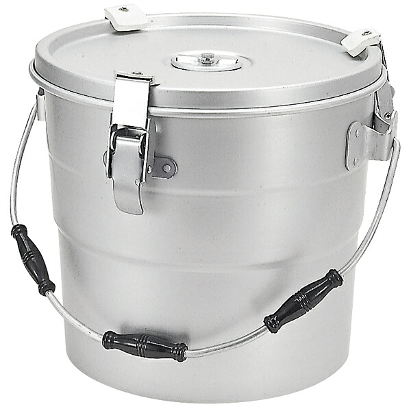 軽銀 二重保温食缶ゼムクリップ付き添い人 AW-6-C 6L【ECJ】