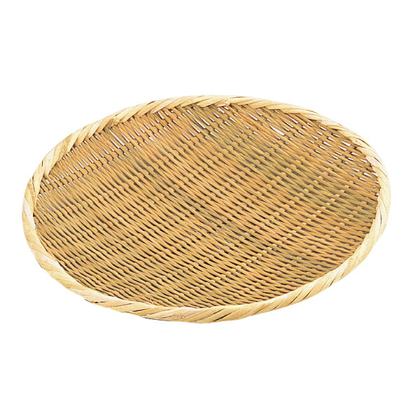 【まとめ買い10個セット品】竹製　丸盆ザル　39cm【ECJ】｜マルシェ＆キッチンカーWORLD