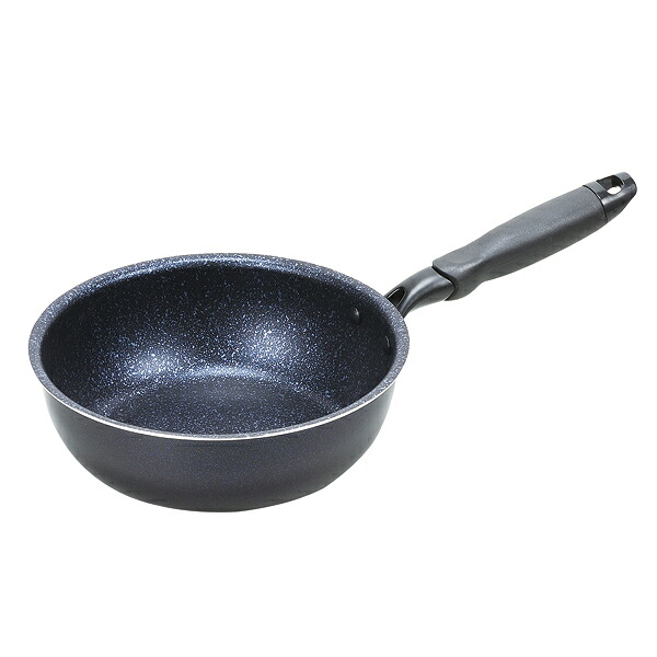 【まとめ買い10個セット品】ミッドナイトマーブル IH対応いため鍋20cm【ECJ】