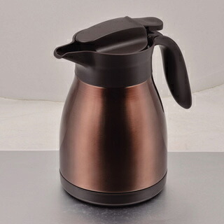 【まとめ買い10個書き割り品】パール金属 ネオイーシス ステンレステーブルポット1.0L(赤銅色) HB-1565【吸い筒 壜 ポット】【ECJ】