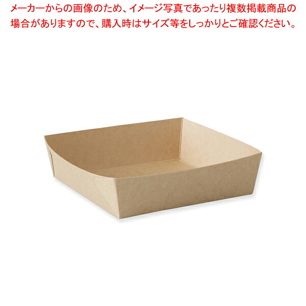 【まとめ買い10個セット品】天満紙器 BT8733 クラフトベーキングトレー 茶無地 50枚【ECJ】