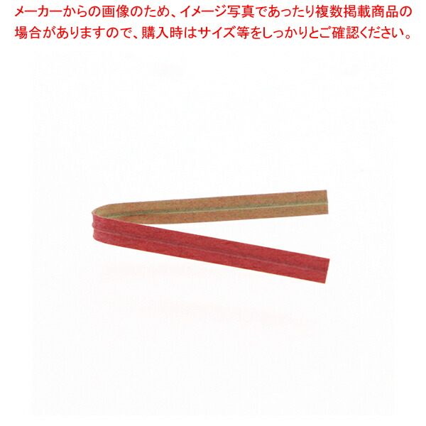 ノーブランド 和紙タイ 4×80 クラフト レッド 1000本入 1束