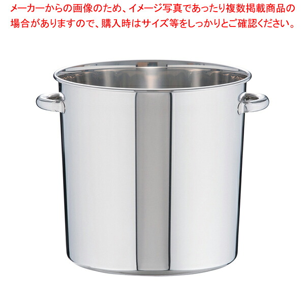 18-8テーパー付寸胴鍋(蓋無) 33cm 【寸胴鍋 業務用寸胴なべ ステンレス寸胴鍋 IH100V対応 IH200V対応 販売 業務用パスタ鍋 寸胴型 業務用鍋 おでん用鍋 通販】【ECJ】