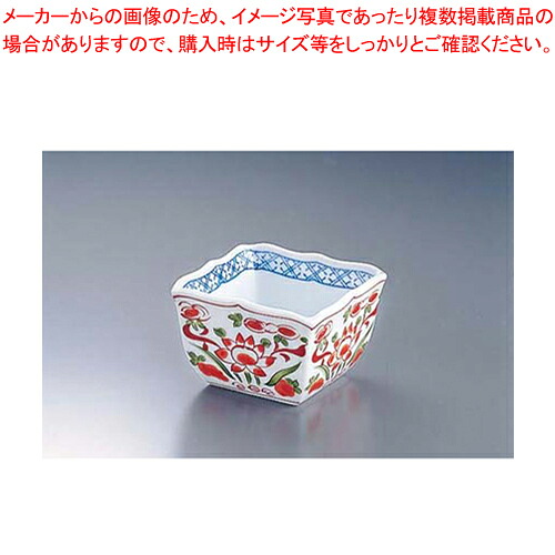 【まとめ買い10個セット品】AZ4-89 赤絵角小鉢 【メーカー直送/代引不可 日本料理 和食器 小鉢 業務用】【ECJ】