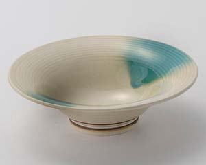 【まとめ買い10個仕かける品】和食器 ロ021-388 緑釉吹反刺身鉢【取りやめる/返品不可】【ECJ】 皿・プレート-キッチン用品・食器・調理器具-食器