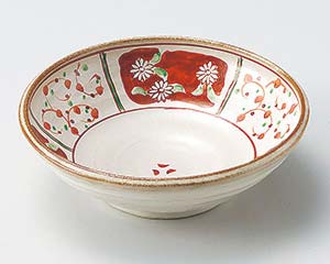 【まとめ買い10個セット品】和食器 ハ040-218 間取赤絵浅鉢【キャンセル/返品不可】【ECJ】