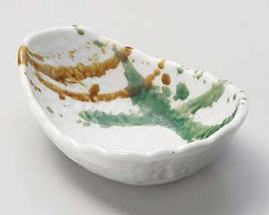 【まとめ買い10個仕掛ける品】和食器 ユ040-058 二彩吹 なす型鉢【とり止める/返品不可】【ECJ】