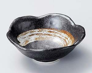 【まとめ買い10個セット品】和食器 ホ067-188 白刷毛黒ひとはな小鉢【キャンセル/返品不可】【ECJ】