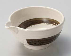 【まとめ買い10個セット品】和食器 ロ073-238 白釉錆刷毛3寸片口鉢【キャンセル/返品不可】【ECJ】