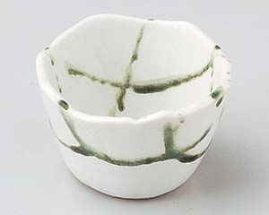 【まとめ買い10個セット品】和食器 ツ078-038 白マット織部流し小付【キャンセル/返品不可】【ECJ】