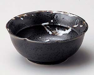 【まとめ買い10個セット品】和食器 イ079-438 黒結晶筆散し3.0小付【キャンセル/返品不可】【ECJ】