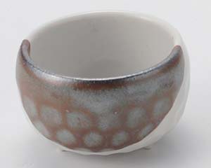 【まとめ買い10個セット品】和食器 チ092-158 志野塗分三ツ足珍味(小)【キャンセル/返品不可】【ECJ】