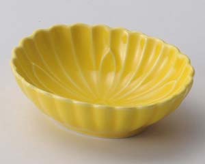 【まとめ買い10個セット品】和食器 ロ093-428 黄菊型小判珍味【キャンセル/返品不可】【ECJ】