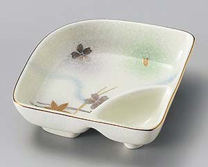 【まとめ買い10個セット品】和食器 カ095-038 白吹竜田川扇型仕切鉢【キャンセル/返品不可】【ECJ】|マルシェ&キッチンカーWORLD