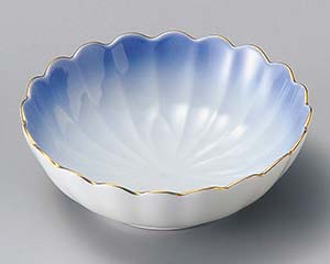 【まとめ買い10個セット品】和食器 ツ096-248 渕金花型小鉢(コバルト)【キャンセル/返品不可】【ECJ】|マルシェ&キッチンカーWORLD