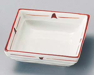 【まとめ買い10個セット品】和食器 ロ101-018 赤絵千鳥角鉢【キャンセル/返品不可】【ECJ】|マルシェ&キッチンカーWORLD