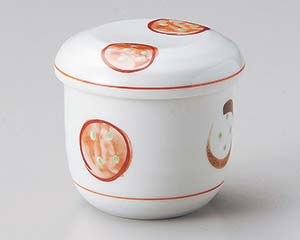 【まとめ買い10個セット品】和食器 テ112-298 赤絵丸紋むし碗【キャンセル/返品不可】【ECJ】