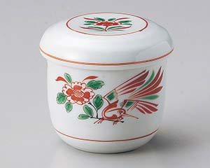 【まとめ買い10個セット品】和食器 テ113-028 赤絵花鳥むし碗【キャンセル/返品不可】【ECJ】
