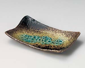 【まとめ買い10個仕掛ける品】和食器 イ137-168 和三彩手造長角皿大【とり止める/返品不可】【ECJ】