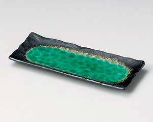 【まとめ買い10個セット品】和食器 ネ140-158 深海さんま皿グリーン【キャンセル/返品不可】【ECJ】