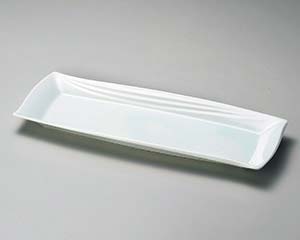 【まとめ買い10個セット品】和食器 ア157-128 青白磁長角皿【キャンセル/返品不可】【ECJ】