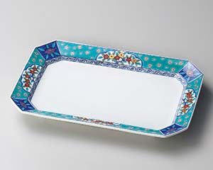 和食器 テ161-058 グリン花小紋高台長皿【ECJ】 6,380円