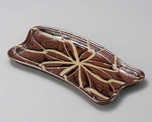 【まとめ買い10個セット品】和食器 ロ170-158 天目 魚型 多用皿【キャンセル/返品不可】【ECJ】｜マルシェ＆キッチンカーWORLD