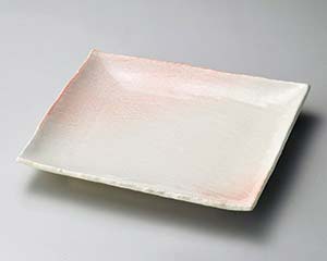 和食器 ヤ185-058 桜志野正角大皿【ECJ】