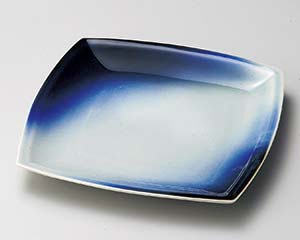 【まとめ買い10個セット品】和食器 ロ189-228 蒼空角皿(大)【キャンセル/返品不可】【ECJ】