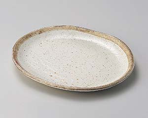 【まとめ買い10個セット品】和食器 ネ198-038 白唐津小判皿大【キャンセル/返品不可】【ECJ】