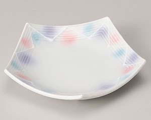 【まとめ買い10個セット品】和食器 ミ215-058 淡雪三色吹五角 フルーツ皿【キャンセル/返品不可】【ECJ】