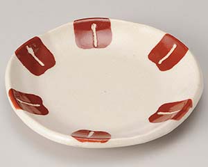 【まとめ買い10個セット品】和食器 ネ221-098 ランダム十草 5.0取り皿 赤【キャンセル/返品不可】【ECJ】