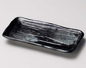 【まとめ買い10個仕掛ける品】和食器 ヤ223-308 削ぎ型黒串皿【取りやめる/返品不可】【ECJ】