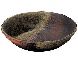 【まとめ買い10個書き割り品】和食器 メ240-108 火色灰釉吹11.0大鉢【とり止める/返品不可】【ECJ】
