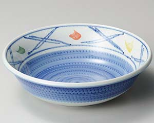 【まとめ買い10個セット品】和食器 ミ249-038 三彩トチリ9.0盛鉢【キャンセル/返品不可】【ECJ】｜マルシェ＆キッチンカーWORLD