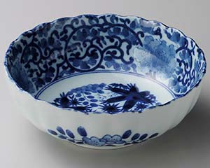 【まとめ買い10個セット品】和食器 ヤ269-428 藍染唐草5.5鉢【キャンセル/返品不可】【ECJ】