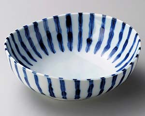 【まとめ買い10個セット品】和食器 ヤ271-198 濃十草楕円4.5鉢【キャンセル/返品不可】【ECJ】