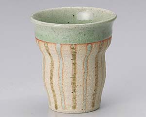 【まとめ買い10個セット品】和食器 ト275-138 青釉十草ウエーブカップ【キャンセル/返品不可】【ECJ】｜マルシェ＆キッチンカーWORLD