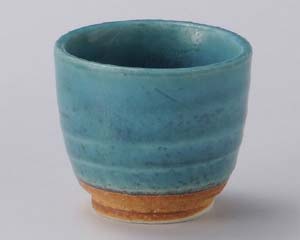 【まとめ買い10個セット品】和食器 ツ284-168 トルコ青丸グイ呑【キャンセル/返品不可】【ECJ】