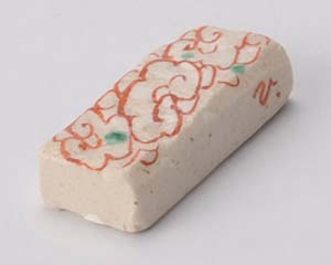 【まとめ買い10個セット品】和食器 カ288-048 赤絵唐草箸置【キャンセル/返品不可】【ECJ】