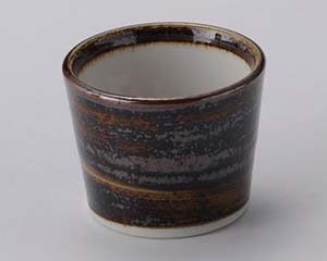 【まとめ買い10個仕掛ける品】和食器 ユ303-078 錆渦目の前猪口【取りやめる/返品不可】【ECJ】