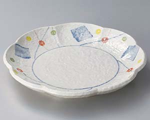 【まとめ買い10個セット品】和食器 ミ313-108 パステル花型8.5盛皿【キャンセル/返品不可】【ECJ】｜マルシェ＆キッチンカーWORLD