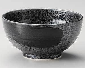 【まとめ買い10個セット品】和食器 ワ338-048 黒御影外黒刷毛砂目5.0丸丼【キャンセル/返品不可】【ECJ】