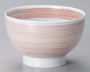 【まとめ買い10個書き割り品】和食器 ロ328-068 赤千筋上昇5.5鉢【とり止める/返品不可】【ECJ】