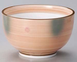 【まとめ買い10個セット品】和食器 ツ329-068 オレンジ巻グリーン吹夏目5.0丼【キャンセル/返品不可】【ECJ】