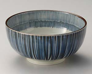 【まとめ買い10個セット品】和食器 キ336-358 古染細十草軽量5.0丼【キャンセル/返品不可】【ECJ】|マルシェ&キッチンカーWORLD