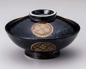 【まとめ買い10個セット品】和食器 ユ356-148 引出黒紋様6.0平蓋丼(身)【キャンセル/返品不可】【ECJ】