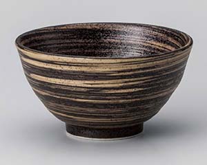【まとめ買い10個セット品】和食器 カ365-278 至福黒手引飯碗(大)【キャンセル/返品不可】【ECJ】